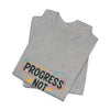 Progress Not Perfection Tee | brush script, handwritten marker font