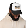 Retail Therapy Trucker Hat — Embroidered Foam Mesh Cap