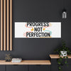 Progress Not Perfection Canvas | Handwritten Marker Brush Script, Motivational Wall Art