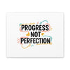 Progress Not Perfection Canvas | Handwritten Marker Brush Script, Motivational Wall Art