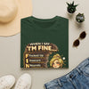 "When I Say I'm Fine" Funny Mental Health Graphic T-Shirt