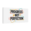 Progress Not Perfection Canvas | Handwritten Marker Brush Script, Motivational Wall Art