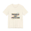 Progress Not Perfection Tee | brush script, handwritten marker font