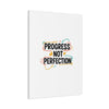 Progress Not Perfection Canvas | Handwritten Marker Brush Script, Motivational Wall Art