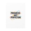 Progress Not Perfection Canvas | Handwritten Marker Brush Script, Motivational Wall Art