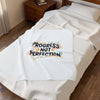 Progress Not Perfection Velveteen Blanket | handwritten marker brush script