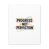Progress Not Perfection Canvas | Handwritten Marker Brush Script, Motivational Wall Art