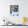 Snowy Winter Road Canvas Art