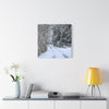 Snowy Winter Road Canvas Art