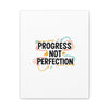 Progress Not Perfection Canvas | Handwritten Marker Brush Script, Motivational Wall Art