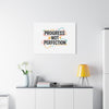 Progress Not Perfection Canvas | Handwritten Marker Brush Script, Motivational Wall Art