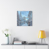 Snowy Village Canvas Art