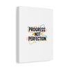Progress Not Perfection Canvas | Handwritten Marker Brush Script, Motivational Wall Art