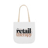 Canvas Tote Bag — "Retail Therapy" Printed Shopper