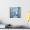 Snowy Village Canvas Art