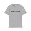 Do Not Disturb T-Shirt — Minimalist Graphic Tee with Back Checklist