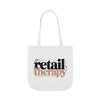 Canvas Tote Bag — "Retail Therapy" Printed Shopper