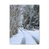 Snowy Winter Road Canvas Art