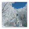Winter Church Canvas Print