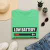 Low Battery High Anxiety T-Shirt — Funny Mental Health Graphic Tee