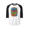 Never Give Up Raglan Shirt – Motivational 3/4 Sleeve Baseball Tee