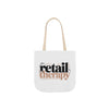 Canvas Tote Bag — "Retail Therapy" Printed Shopper