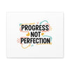 Progress Not Perfection Canvas | Handwritten Marker Brush Script, Motivational Wall Art