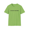 Do Not Disturb T-Shirt — Minimalist Graphic Tee with Back Checklist