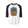 Never Give Up Raglan Shirt – Motivational 3/4 Sleeve Baseball Tee