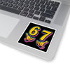 67 Number Hands Sticker | Kiss-Cut Vinyl Number Decal