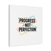 Progress Not Perfection Canvas | Handwritten Marker Brush Script, Motivational Wall Art