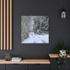 Snowy Winter Road Canvas Art