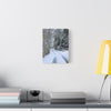 Snowy Winter Road Canvas Art
