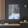 Snowy Winter Road Canvas Art