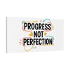 Progress Not Perfection Canvas | Handwritten Marker Brush Script, Motivational Wall Art