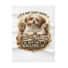Cute & Adorable Puppy Fleece Blanket — "It’s Not Easy Being Cute and Adorable but I’m Nailing It"