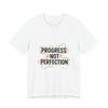 Progress Not Perfection Tee | brush script, handwritten marker font