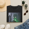 Horror Adventure T-Shirt — Explorer Confronting Glowing Ancient Spirit