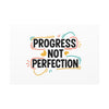 Progress Not Perfection Canvas | Handwritten Marker Brush Script, Motivational Wall Art