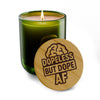 Dope Less But Dope AF Engraved Soy Candle — 14oz Scented Gift