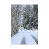 Snowy Country Lane Canvas Art Wrap