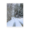Snowy Winter Road Canvas Art