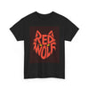 Red Wolf Graphic Tee — Bold Retro Wolf Logo T‑Shirt