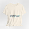 BOOKED outline text shirt Tee | hollow font minimalist typography