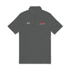 Embroidered Men’s Performance Polo — White Under Armour with Red Script Logo