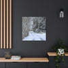 Snowy Winter Road Canvas Art