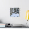 Snowy Winter Road Canvas Art