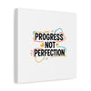 Progress Not Perfection Canvas | Handwritten Marker Brush Script, Motivational Wall Art