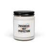 Progress Not Perfection Candle | Handwritten Marker Brush Script, Soy 9oz