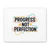 Progress Not Perfection Canvas | Handwritten Marker Brush Script, Motivational Wall Art
